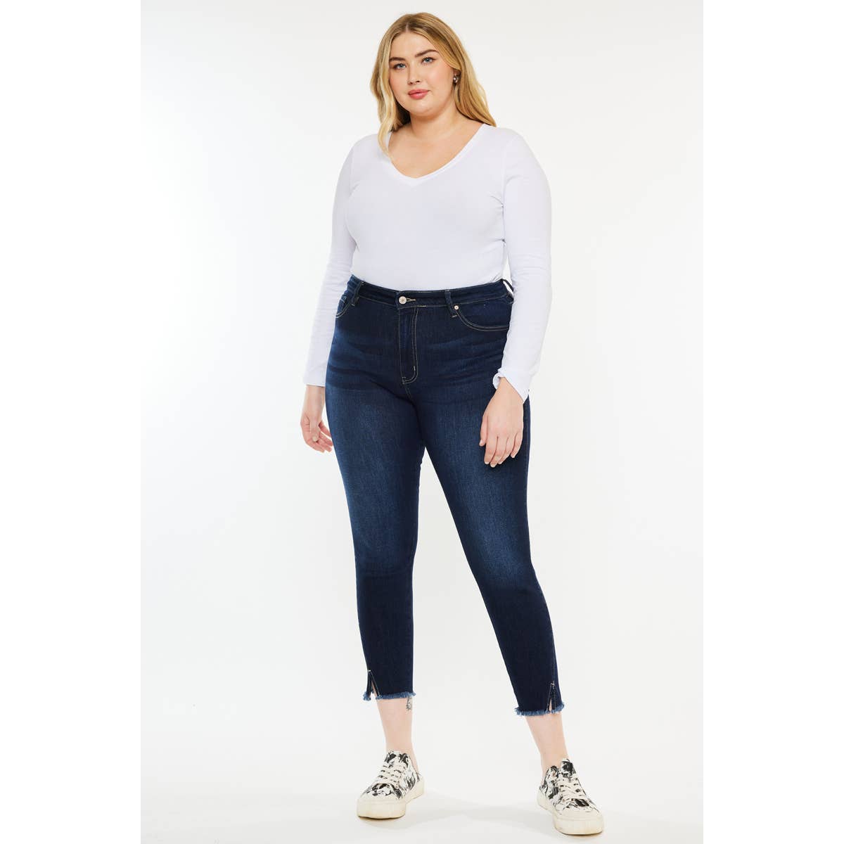 Kan Can USA -High Rise ankle jeans.