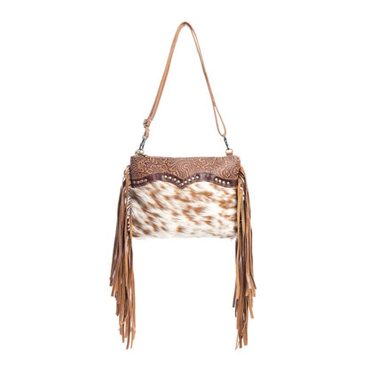 Myra Bag - Mescalaro Hill Leather & Hairon Bag in Warm Caramel