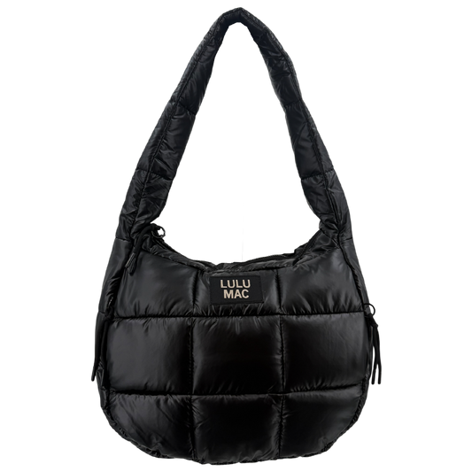 Girlie Girl Originals - MP-8412 PUFFER METALLIC TOTE BAG - MATTE BLACK
