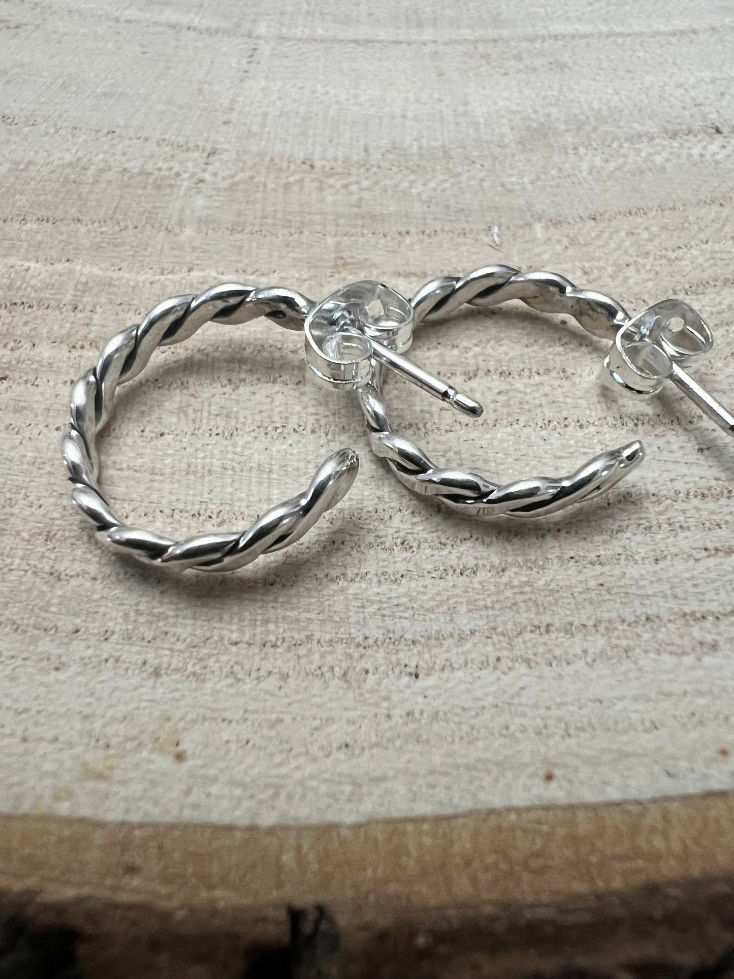 Elaine Tahe Sterling Silver Hoop Earrings