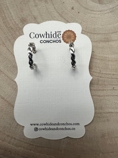 Elaine Tahe Sterling Silver Hoop Earrings
