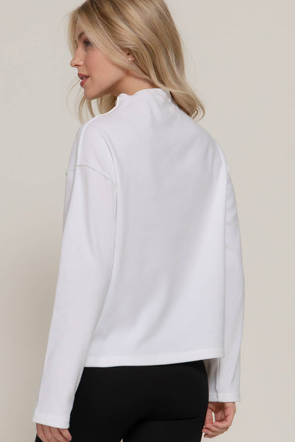 Frontier Brushed Rib Top - Mushroom or White