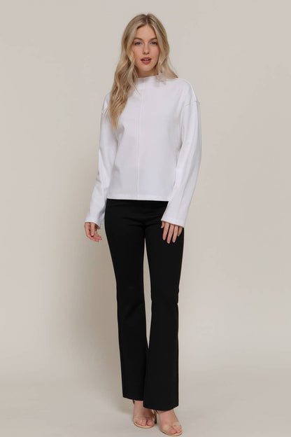 Frontier Brushed Rib Top - Mushroom or White