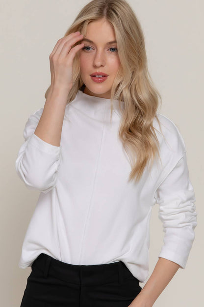 Frontier Brushed Rib Top - Mushroom or White