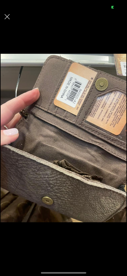 Cowhide Tooled Wristlet Wallets