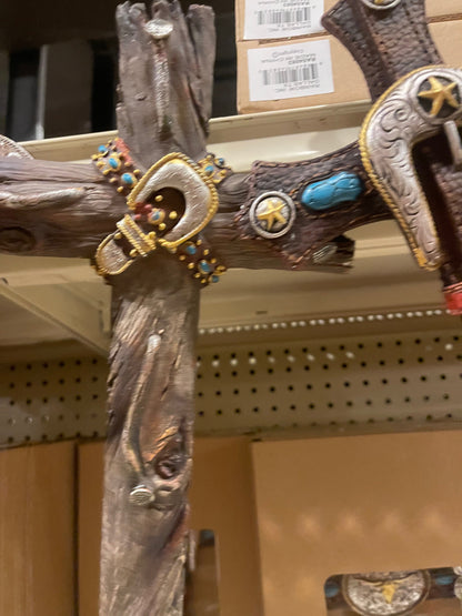 Western Belt Buckle Crosses Set of 3