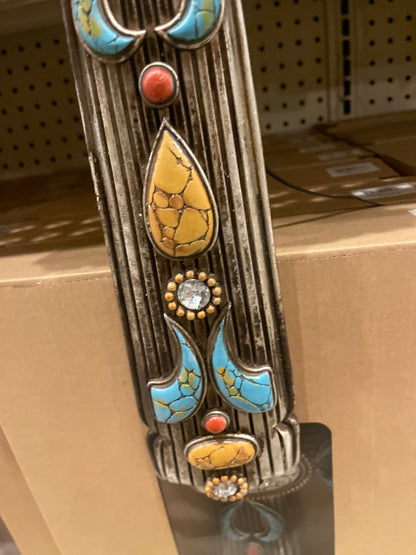 Turquoise Stone Medallion Cross