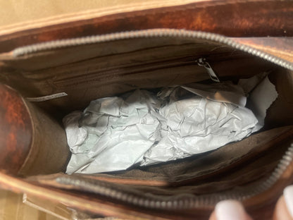 Leather Etched Floral Crossbody Purse