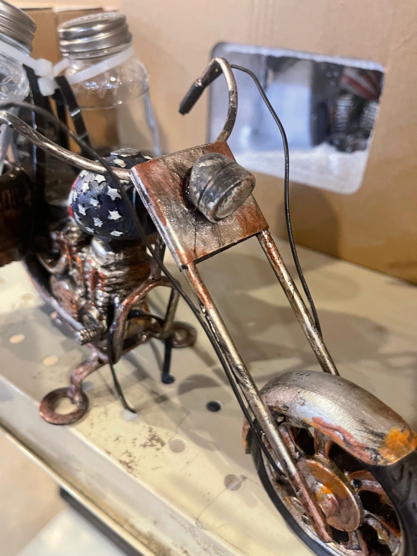 USA Flag Motorcycle Salt & Pepper Shaker Set