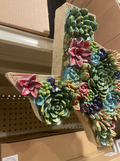 Texas Succulent Cactus Wall Decor