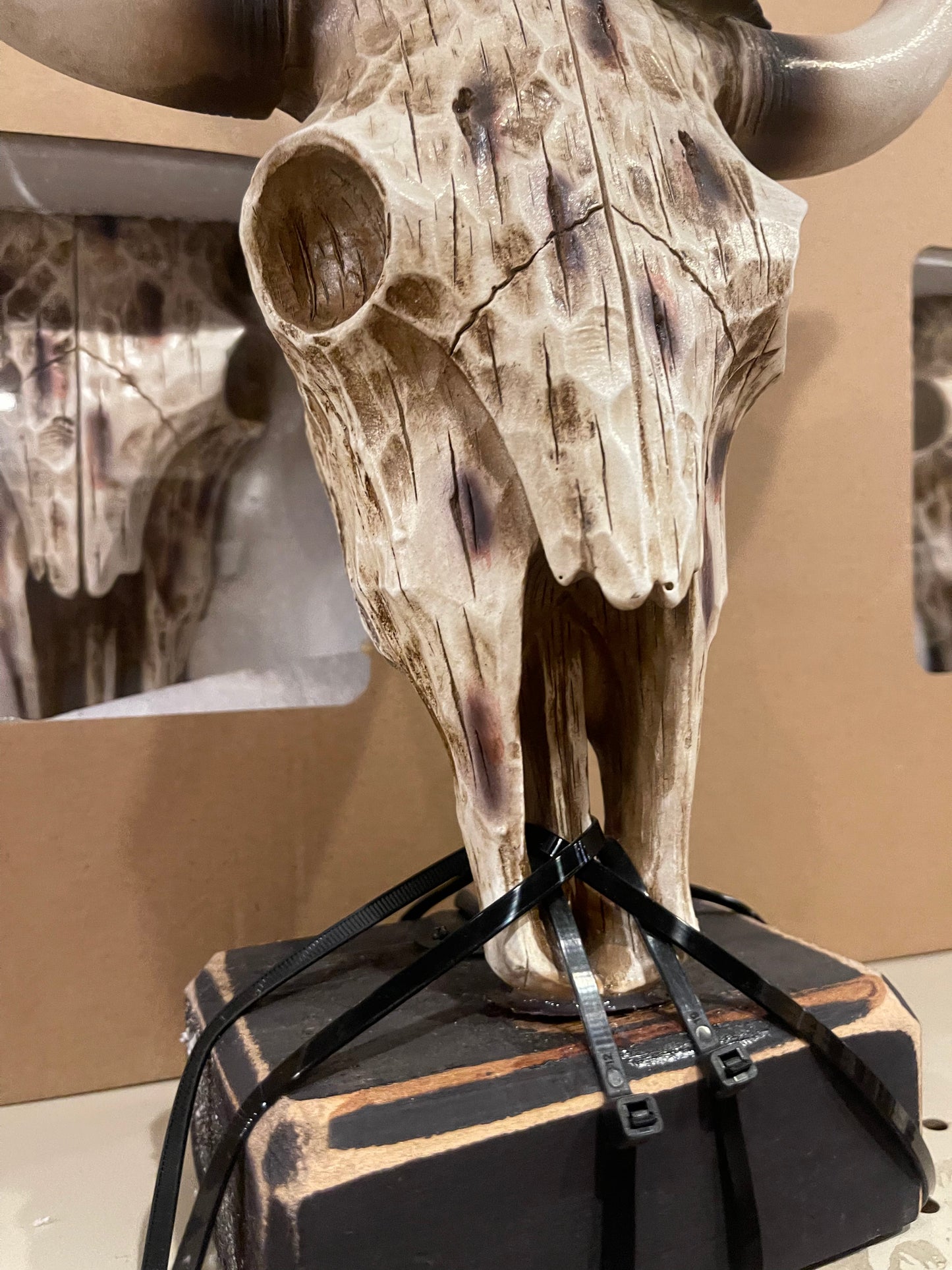 Cowskull Sunflower Cactus Statue