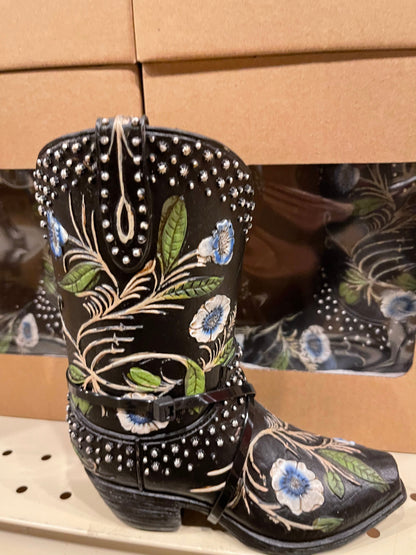 Black Studded Boot Piggy Bank