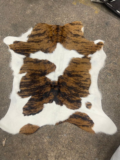 Tricolor Brindle Calf Cowhide Rugs