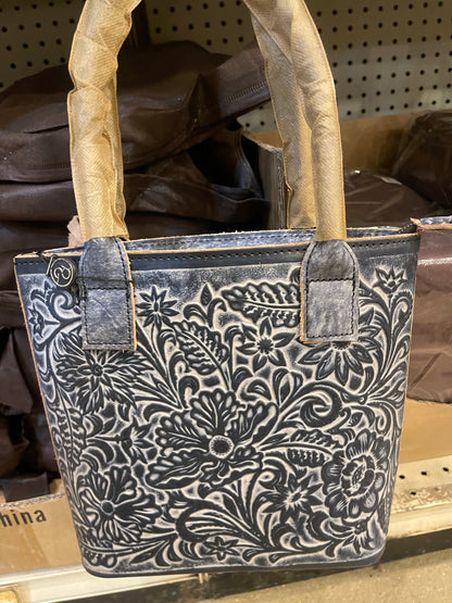Floral Tooled Handbag