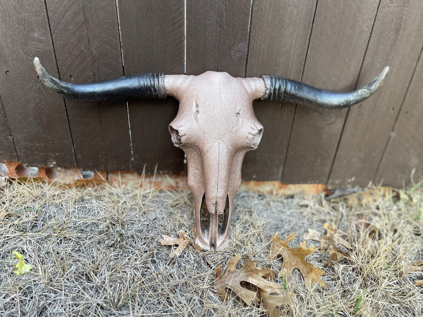 Dusty Rose Sparkle Cowskull