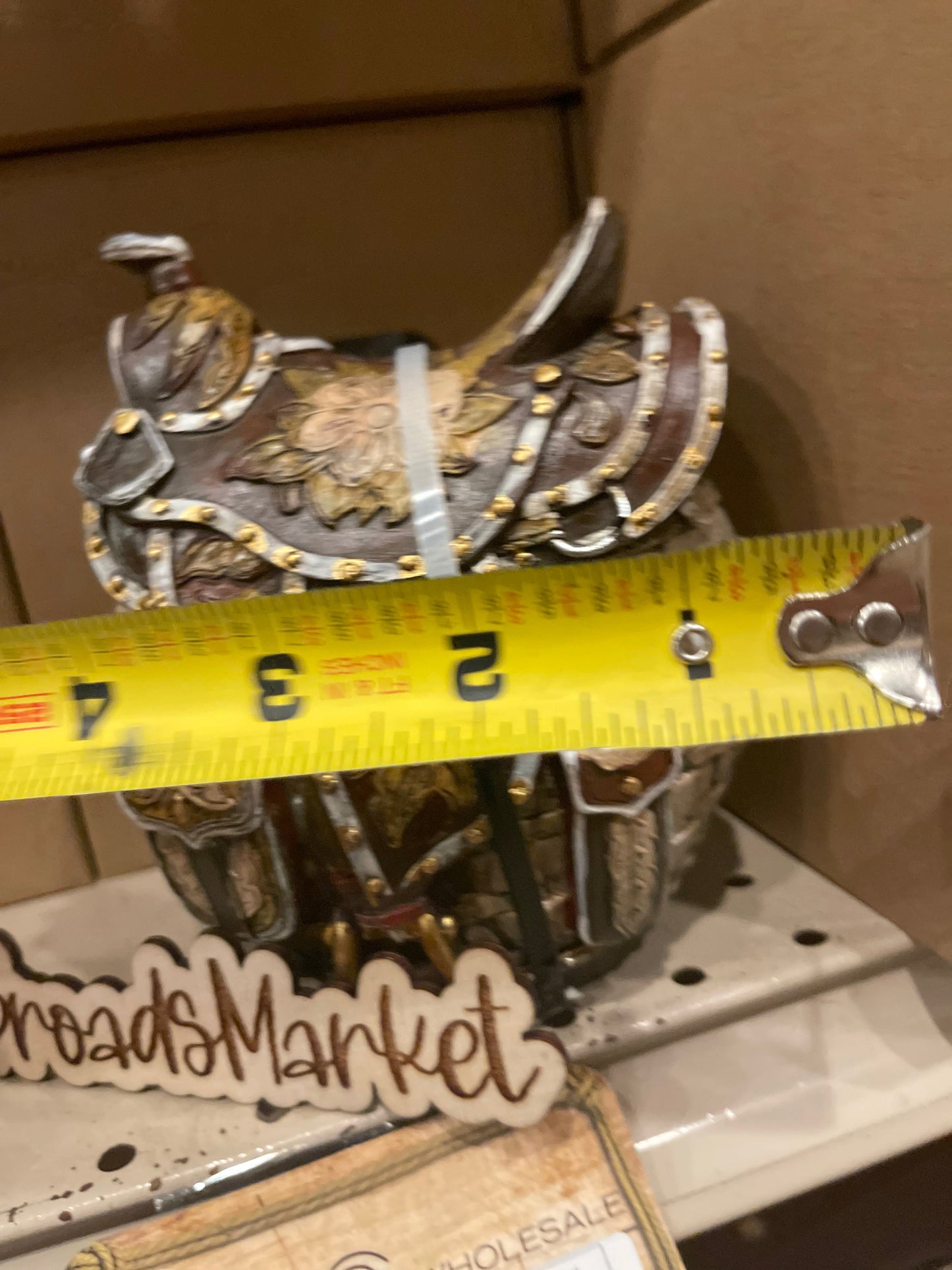 Black & Gold Saddle Piggy Bank