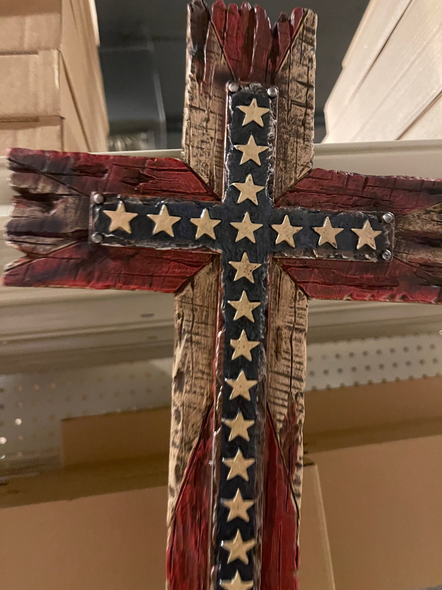 US Red White & Blue Star Cross