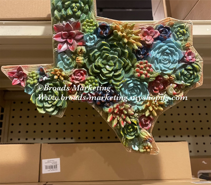 Texas Succulent Cactus Wall Decor