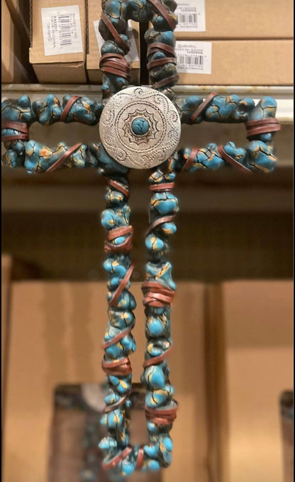 Turquoise Medallion Stone Cross