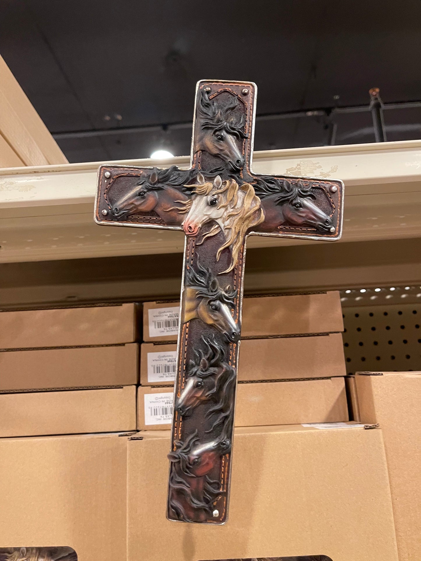 Western Horse Cross Wall Decor