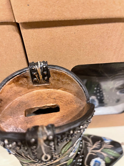 Black Studded Boot Piggy Bank