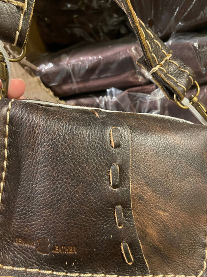 Cowhide Turquoise Stone Mini Crossbody Purse