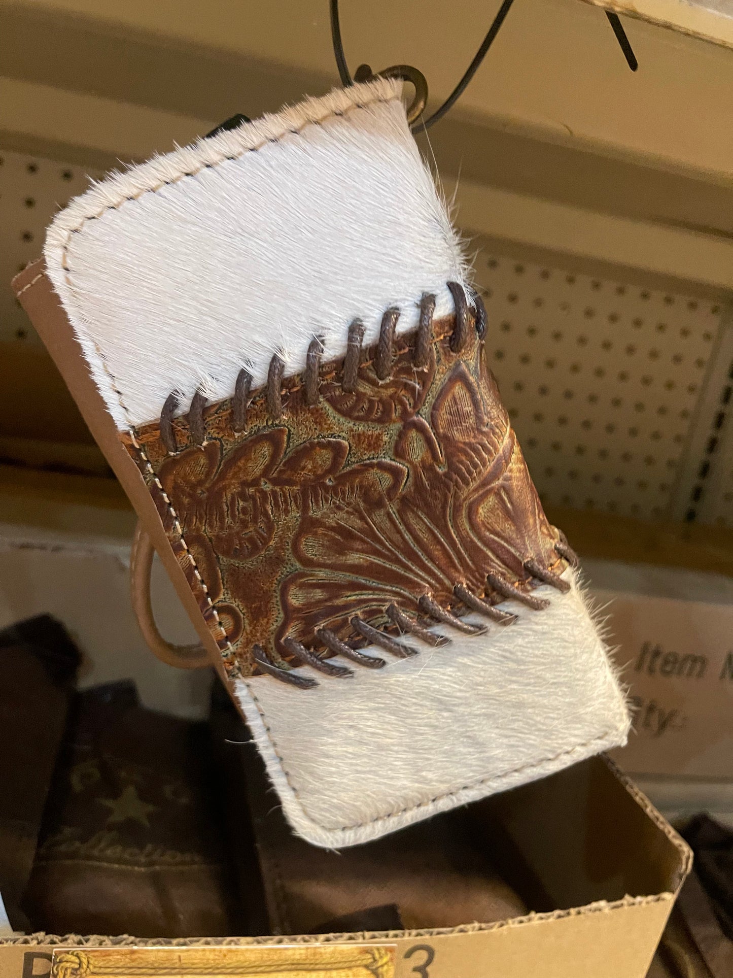 Cowhide Tooled Braided Wristlet Wallets