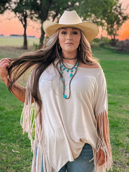 Western Teardrop Faux Turquoise & Faux Sterling Pearl Necklace — 16 Inch Southwestern Pendant