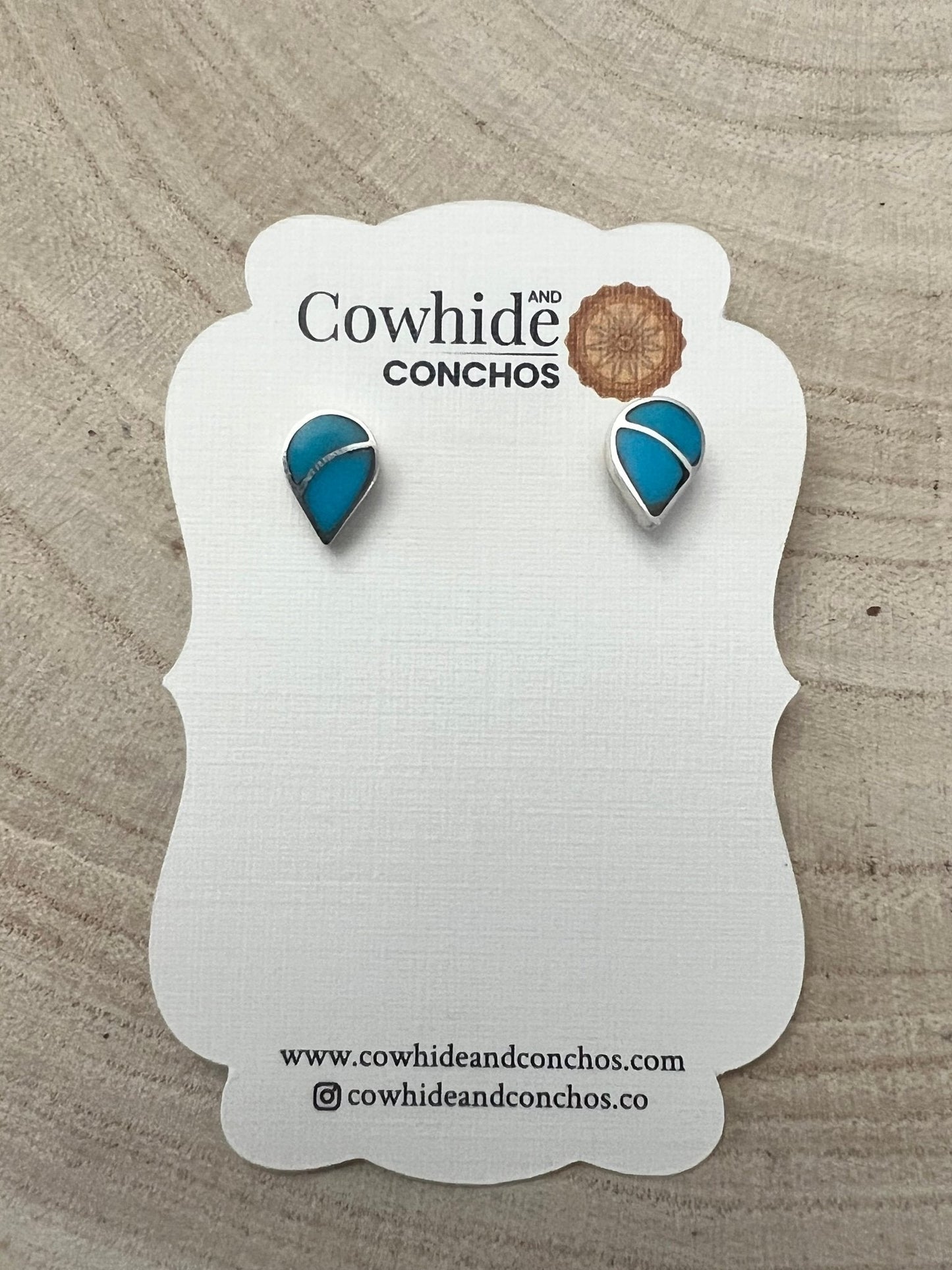 Lynette Johnson Inlay Turquoise and Sterling Silver Post Earrings