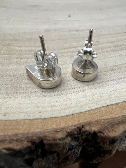 Lynette Johnson Inlay Turquoise and Sterling Silver Post Earrings