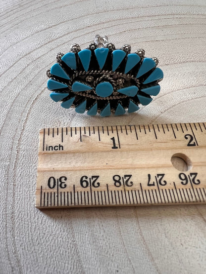 Merlinda Chavez Turquoise & Sterling Silver Ring - Size 9