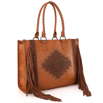 Montana West Tool Fringe Collection Concealed Carry Wide Tote