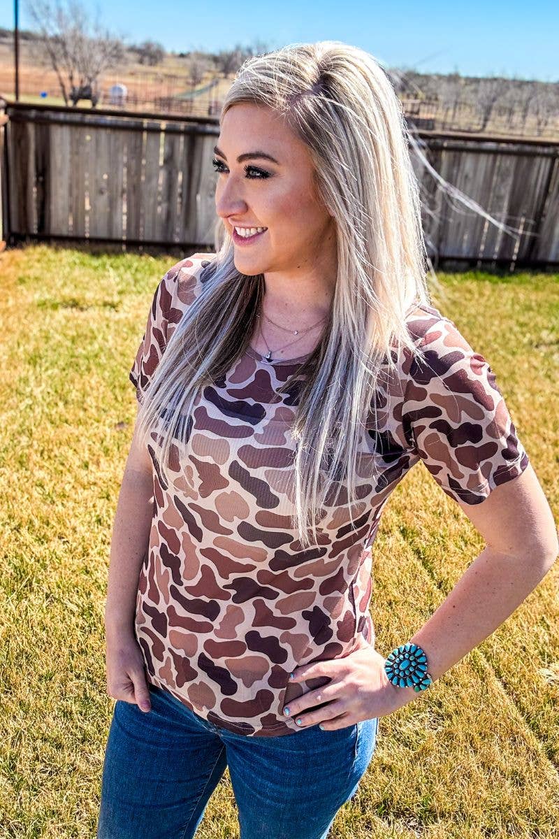 On the Front Line Mesh Top - small & medium remaining