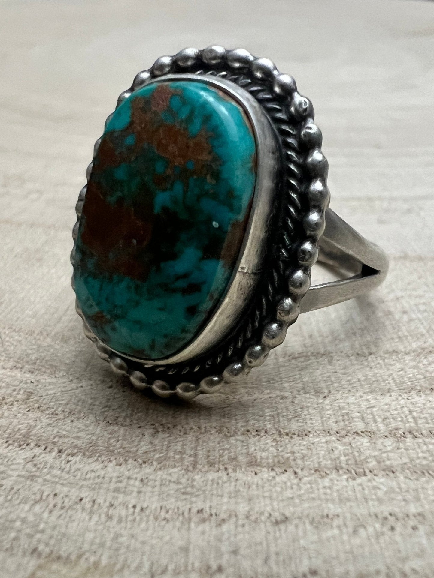 Randy Billy Royston Turquoise & Sterling Silver Ring - Size 10