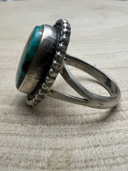 Randy Billy Royston Turquoise & Sterling Silver Ring - Size 10