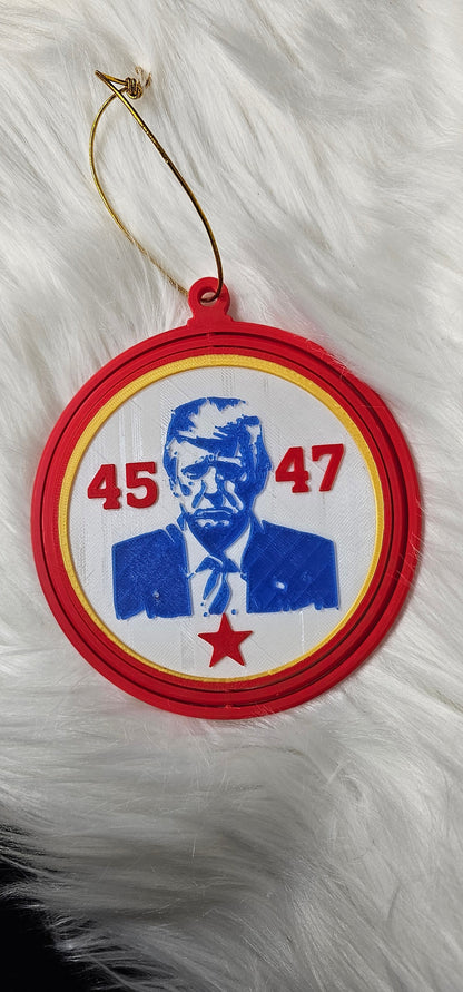 Ultimate Trump 3D Print Christmas Ornament Set Made in America