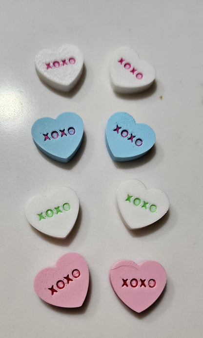 3d Printed Candy Conversation Heart Pins or Earrings Made in America