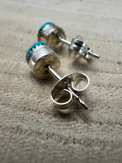 Rowena Laweka Turquoise and Coral Post Earrings