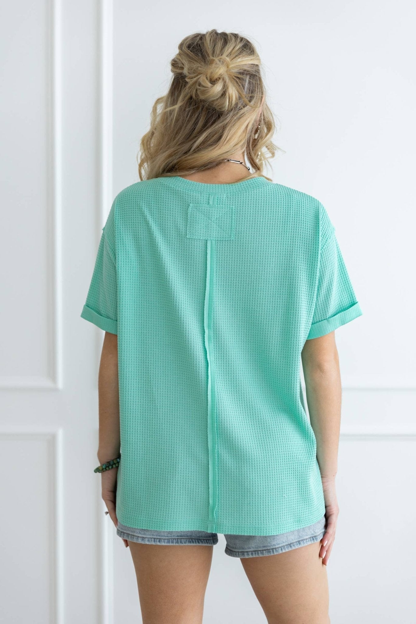Santa Anna Short Sleeved Textured Top - 5 colors available