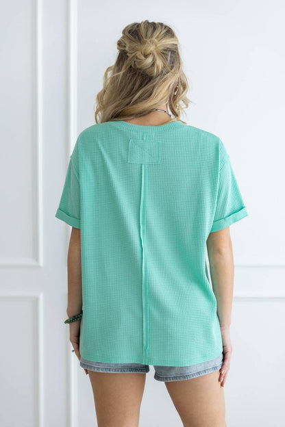 Santa Anna Short Sleeved Textured Top - 5 colors available