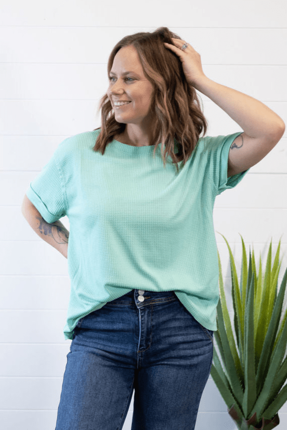 Santa Anna Short Sleeved Textured Top - 5 colors available