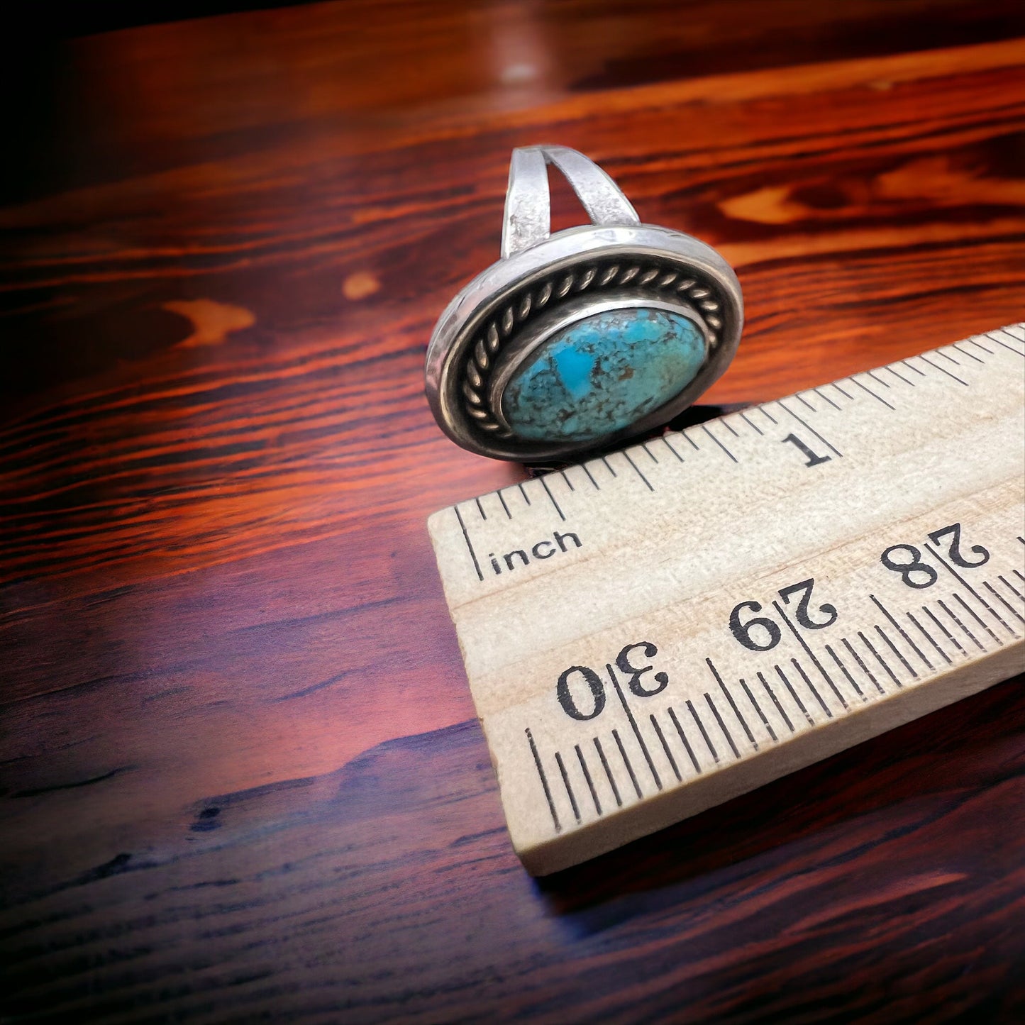 Shadowbox Turquoise Ring- Size 8