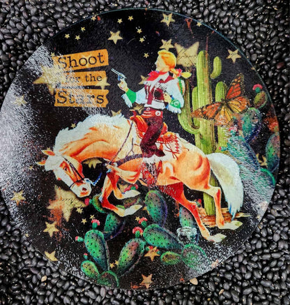 Shoot for the Stars Glass Cutting Board/Charcuterie/Trivet
