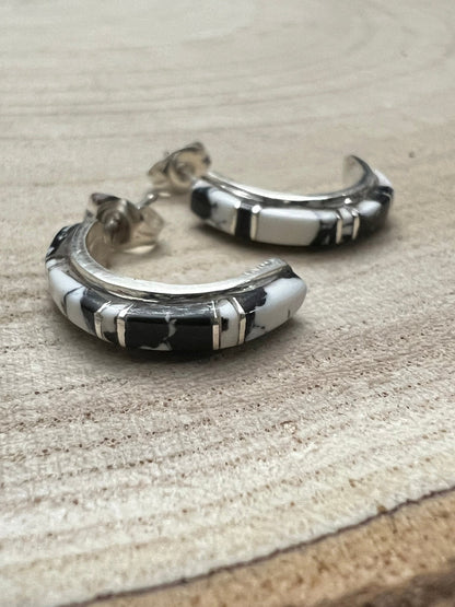 Terrance Panteah White Buffalo & Sterling Silver Earrings